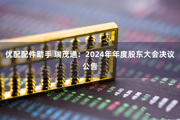 优配配件助手 瑞茂通：2024年年度股东大会决议公告